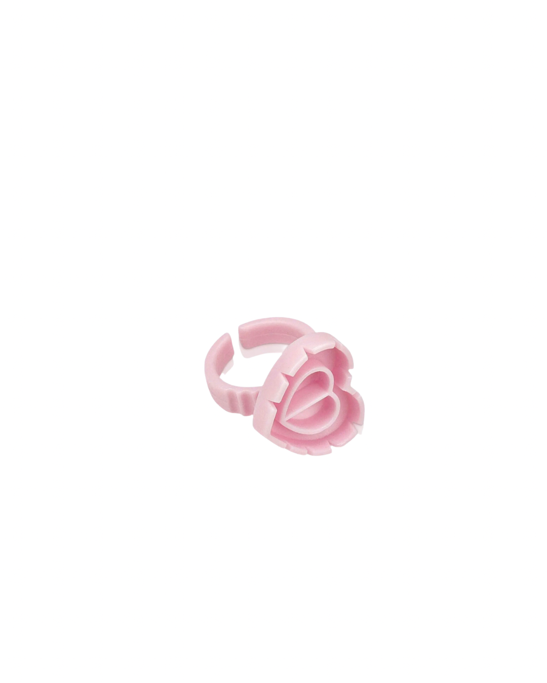 Pink heart glue rings